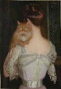 Lilla Cabot Perry Woman with Cat oil painting reproduction